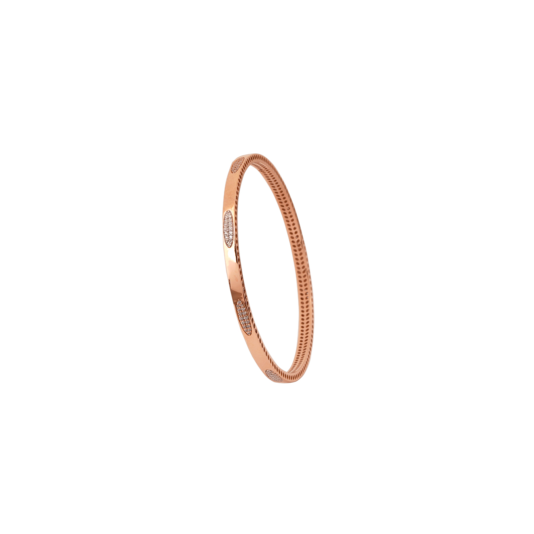 18kt rose gold stone bangle