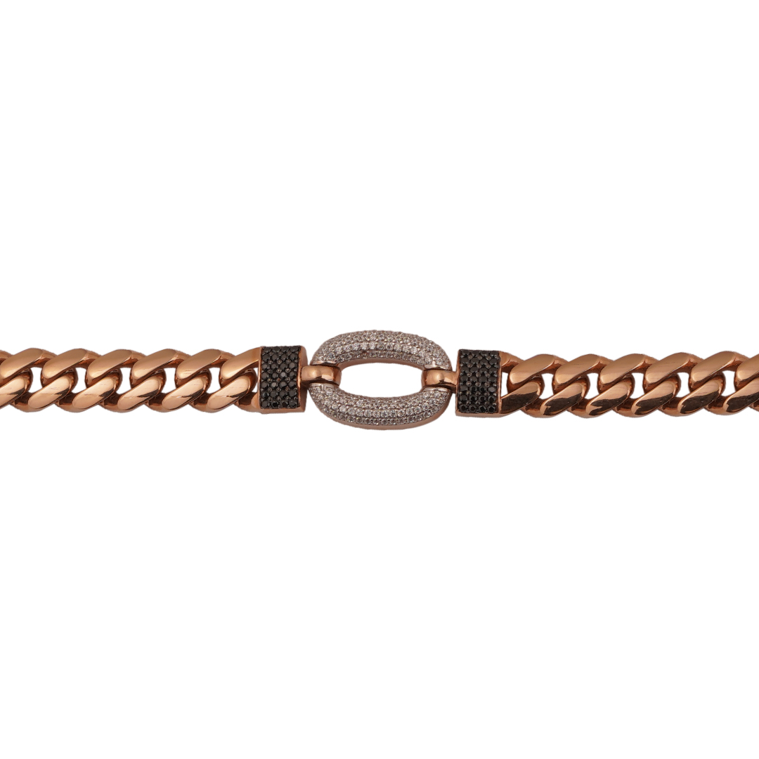18kt rose gold stone bracelet