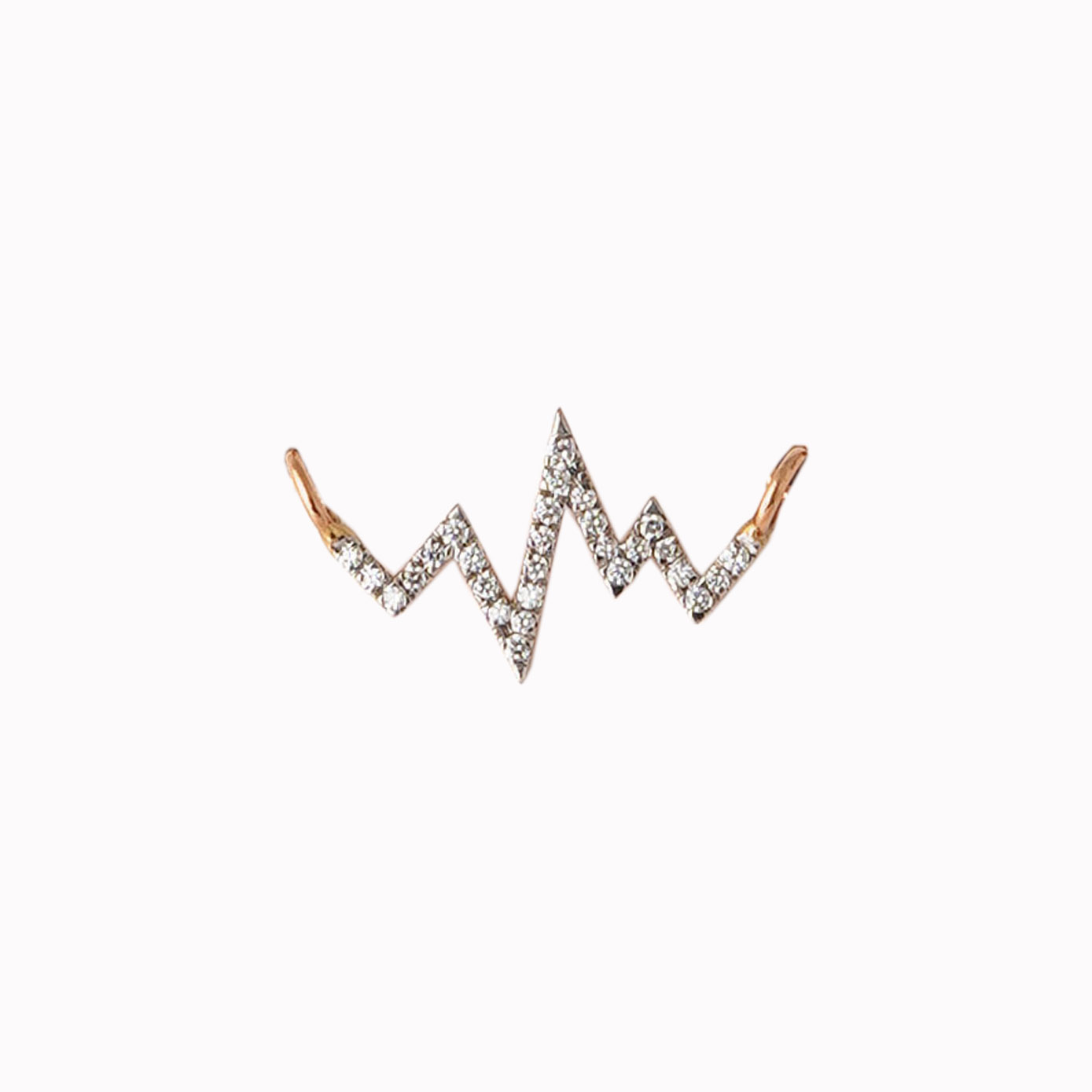 18kt Rose gold chain - heart beat