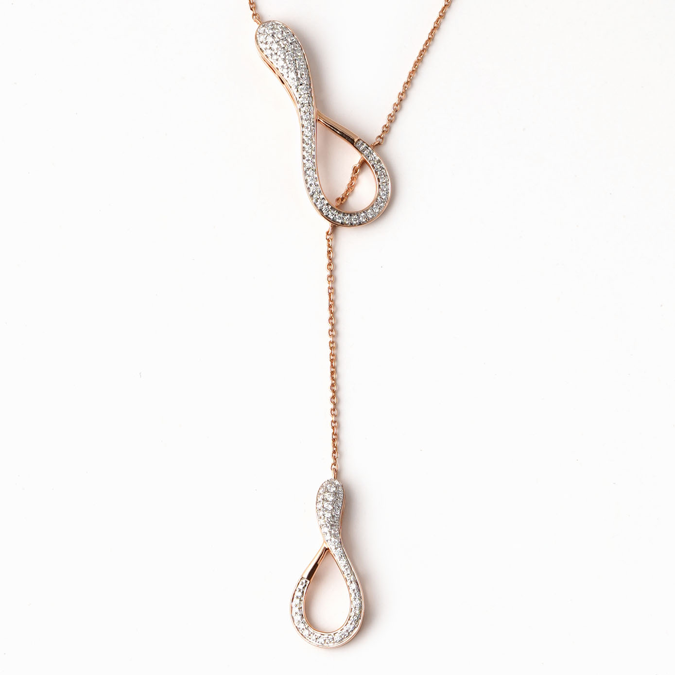 Diamond Pendant Chain Open set 18kt