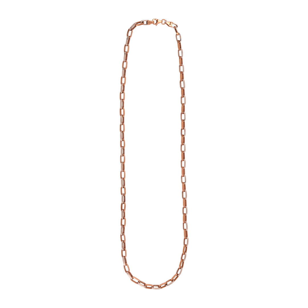 18kt Rose Gold Rhodium Chain