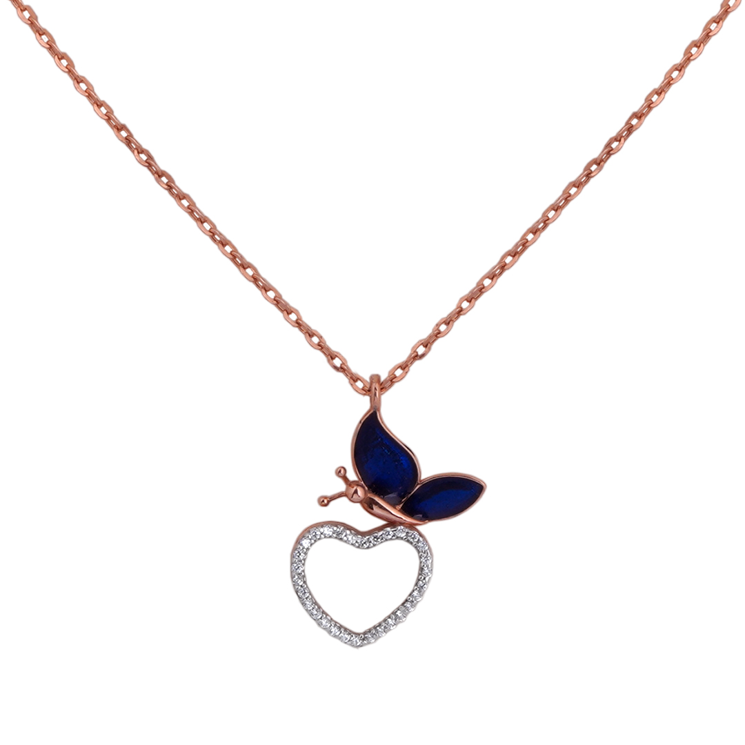 18kt Rose Gold Pendant chain set