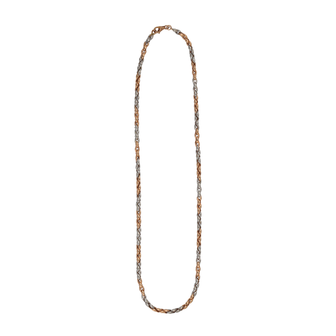 18kt rose gold rhodium chain