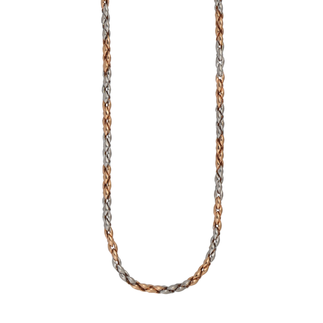 18kt rose gold rhodium chain