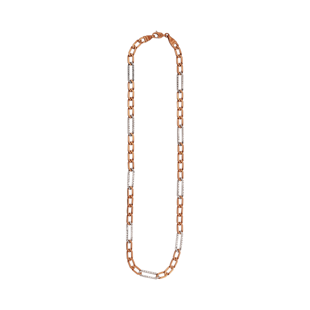 18kt Rose Gold Rhodium Chain