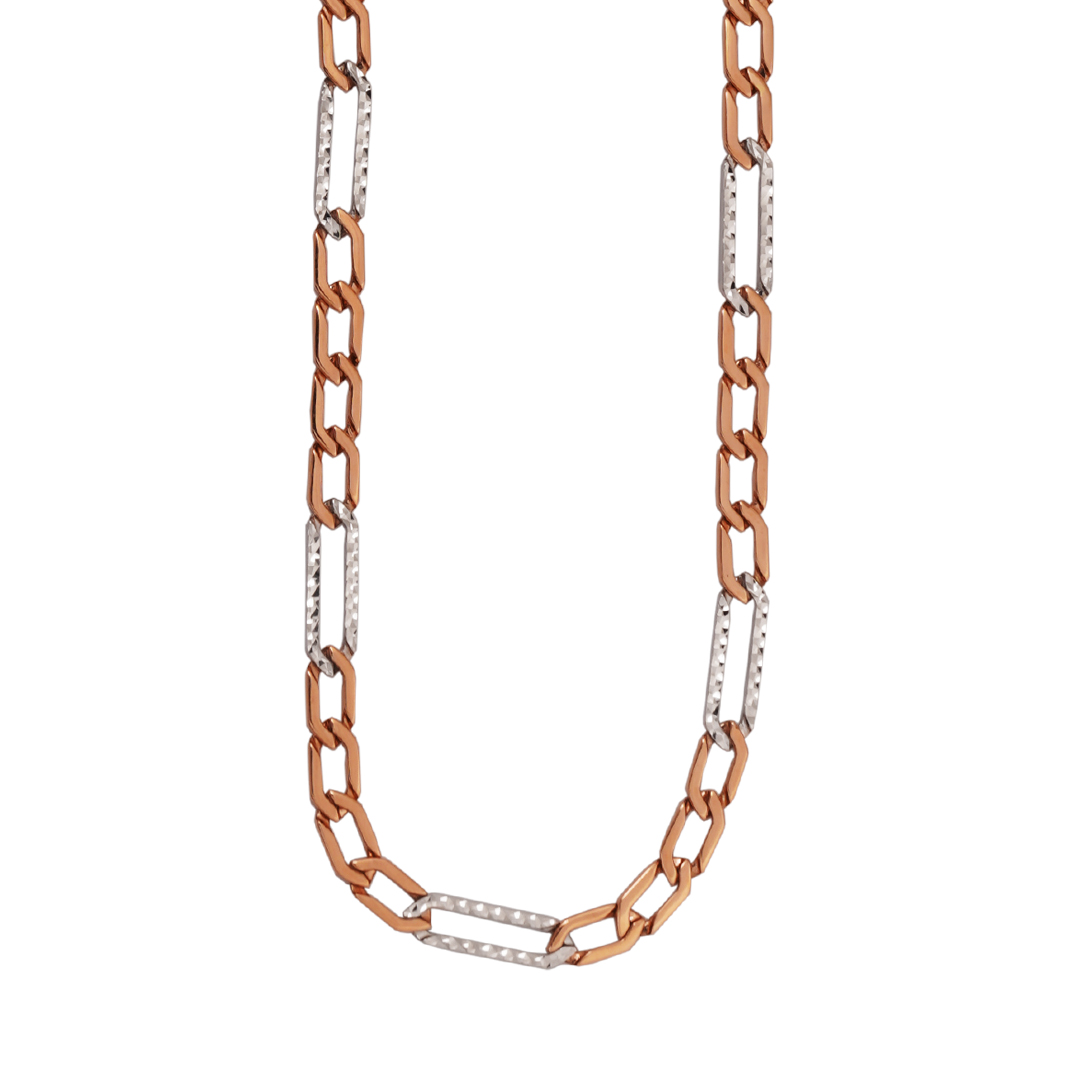 18kt Rose Gold Rhodium Chain