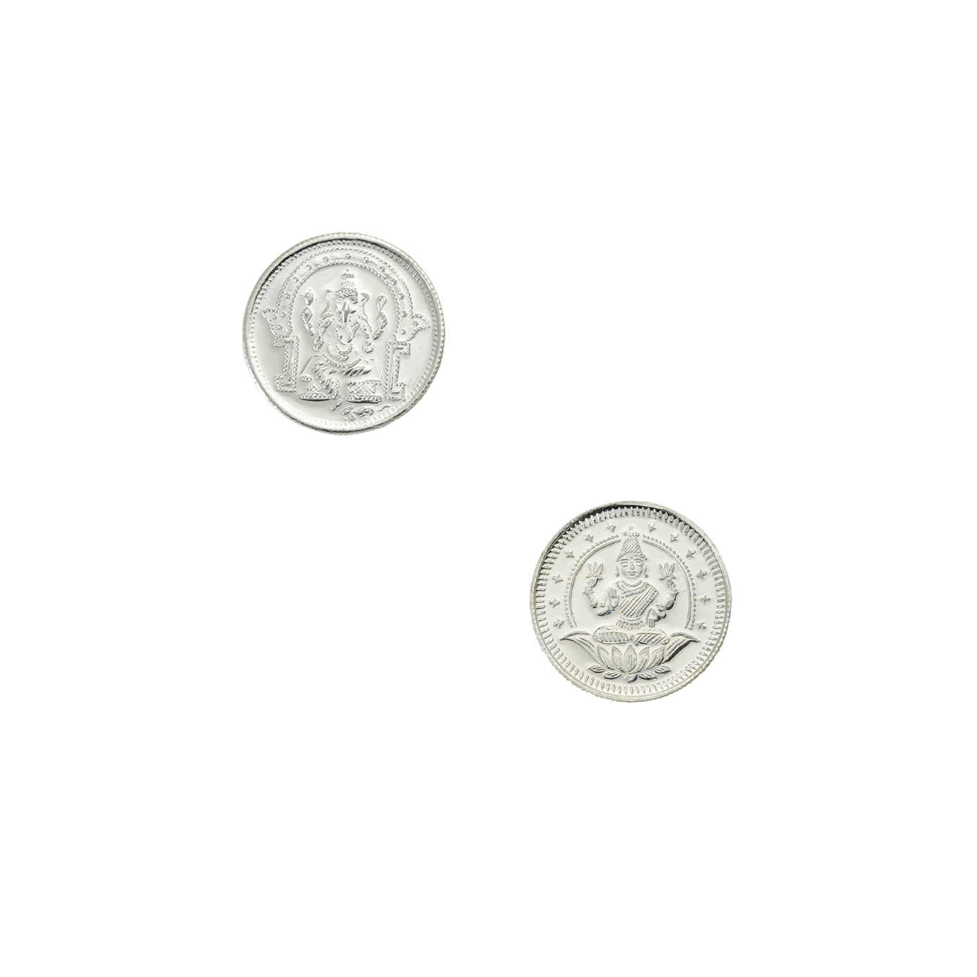 3 gm LAKSHMI GANESH SILVER COIN