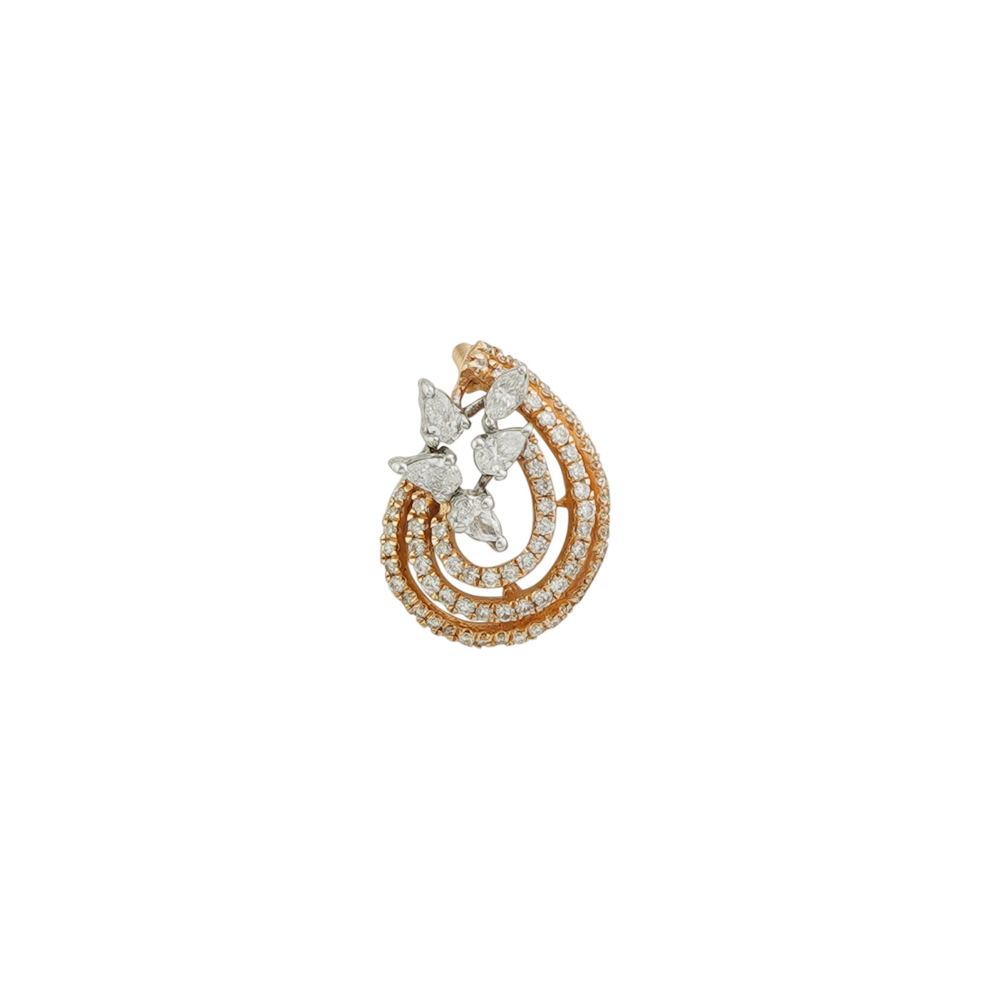 Diamond Earring Open set 18kt