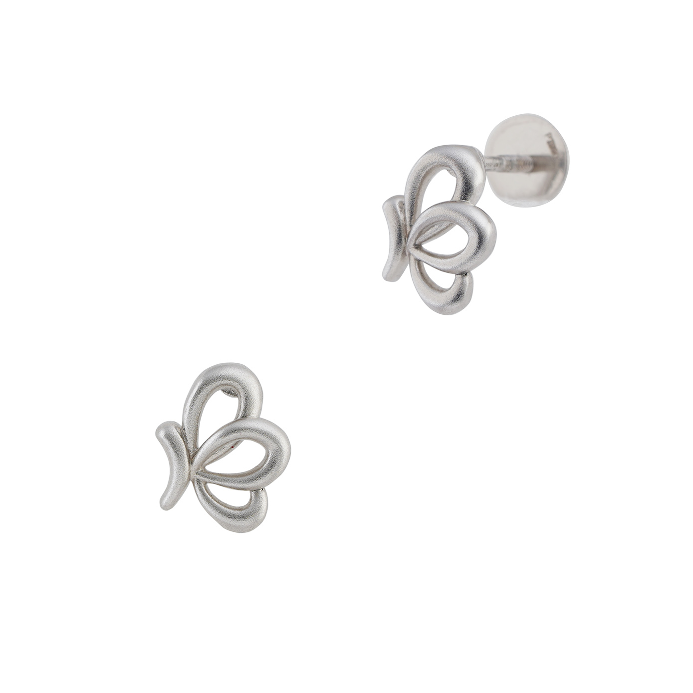 Platinum Plain Earring