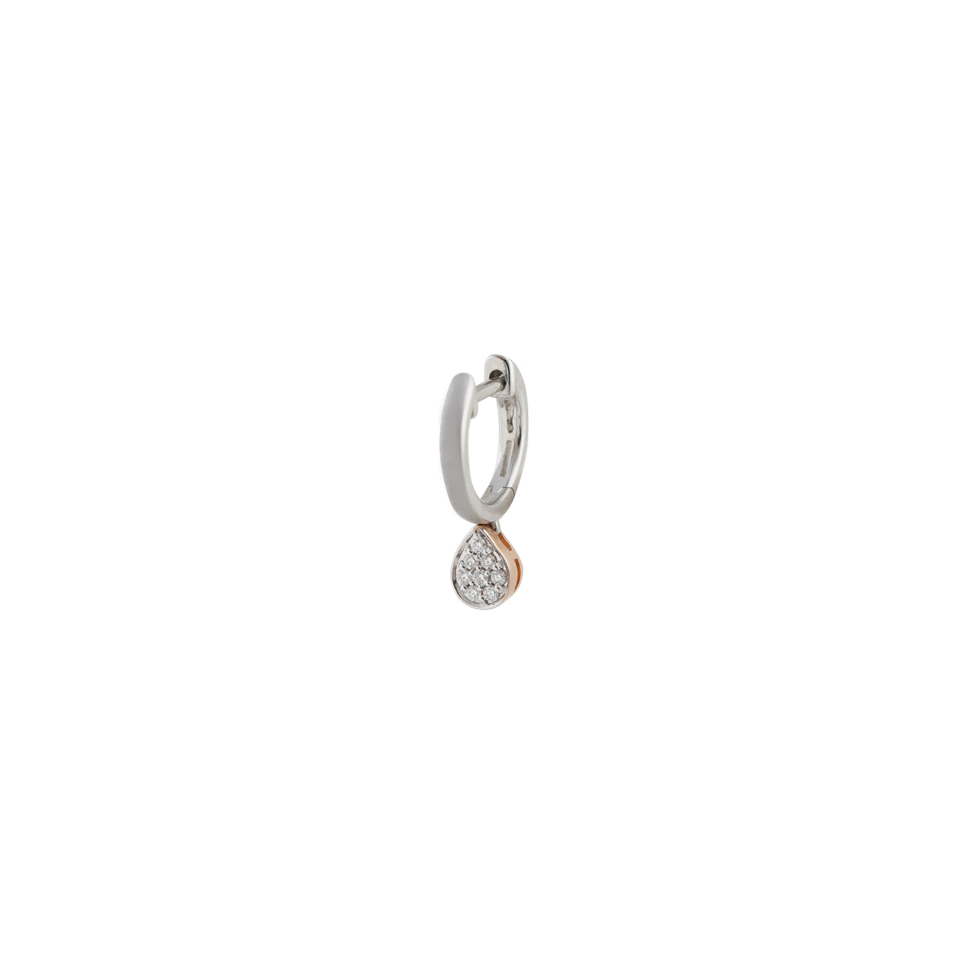 Platinum Diamond Earring with gold