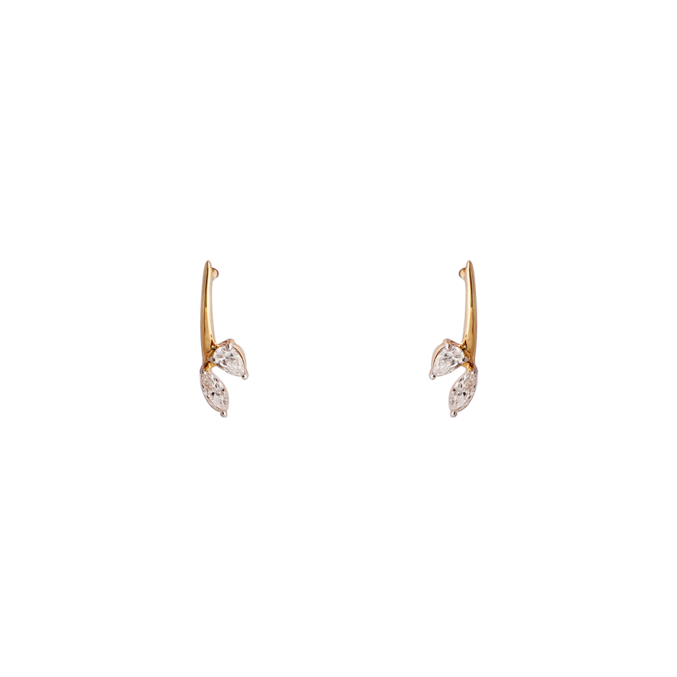 Diamond Earring Openset 18kt