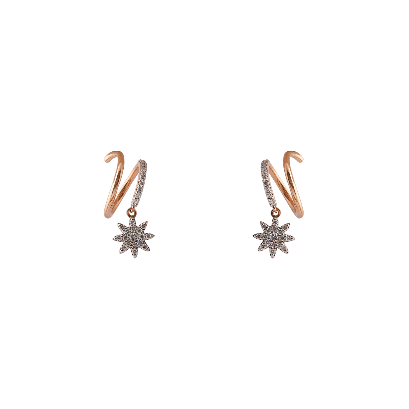 Diamond Earring Openset 18kt