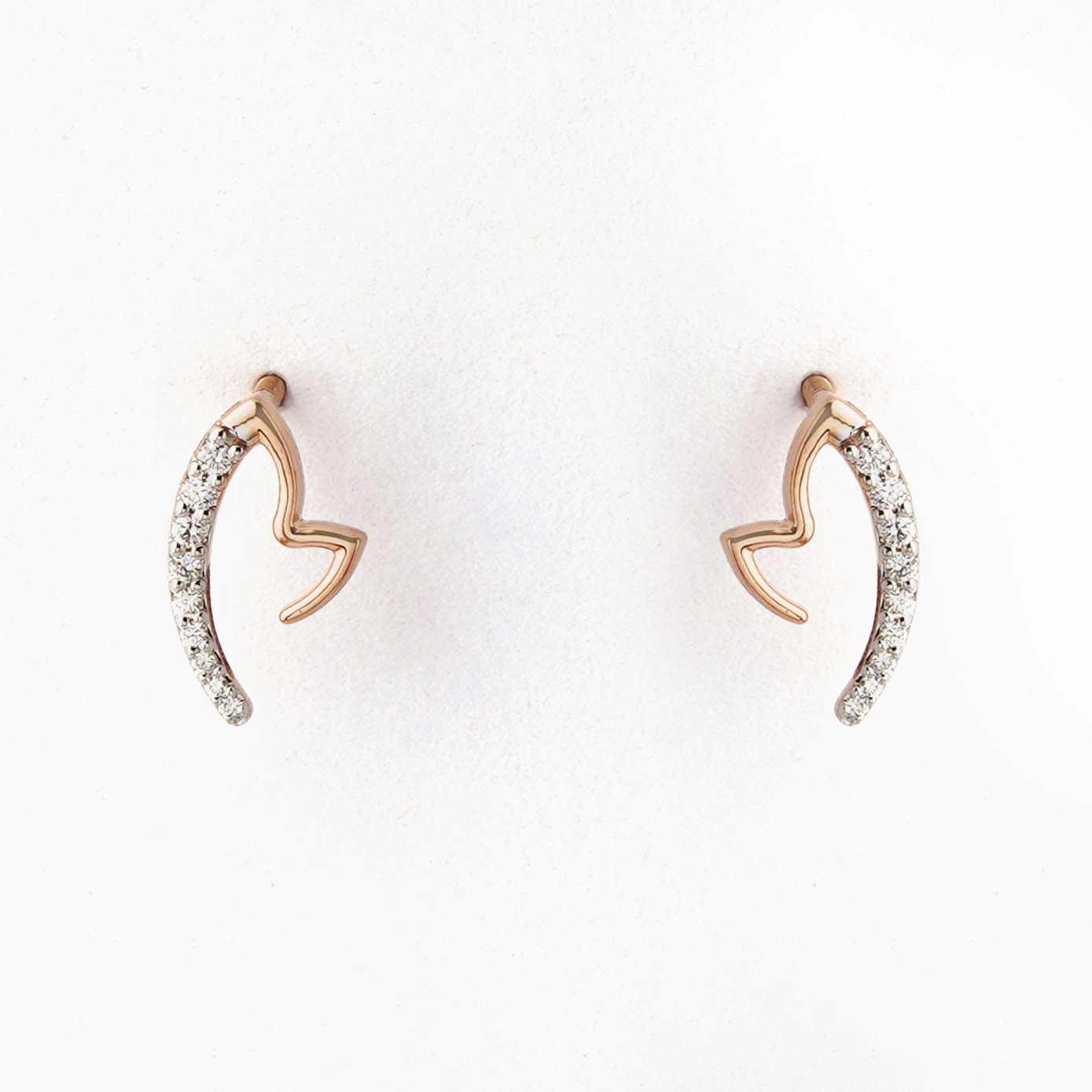 Diamond Earring Openset 18kt