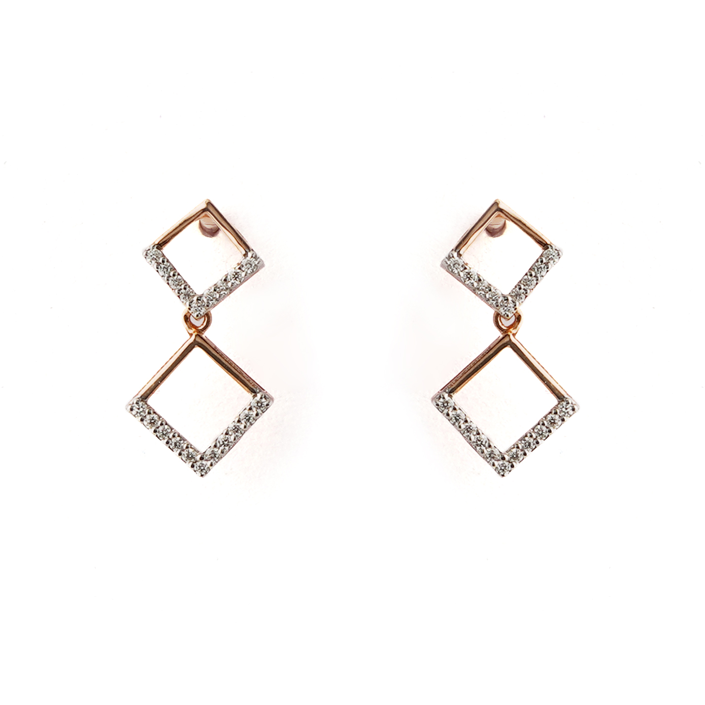 Diamond Earring Openset 18kt