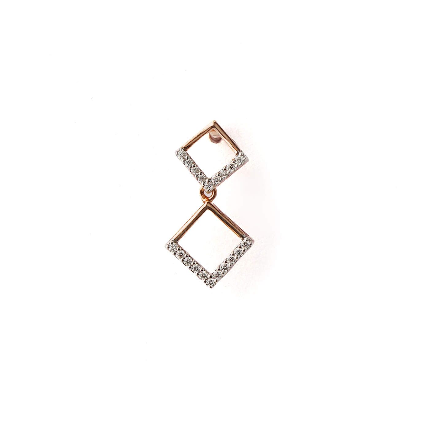 Diamond Earring Openset 18kt