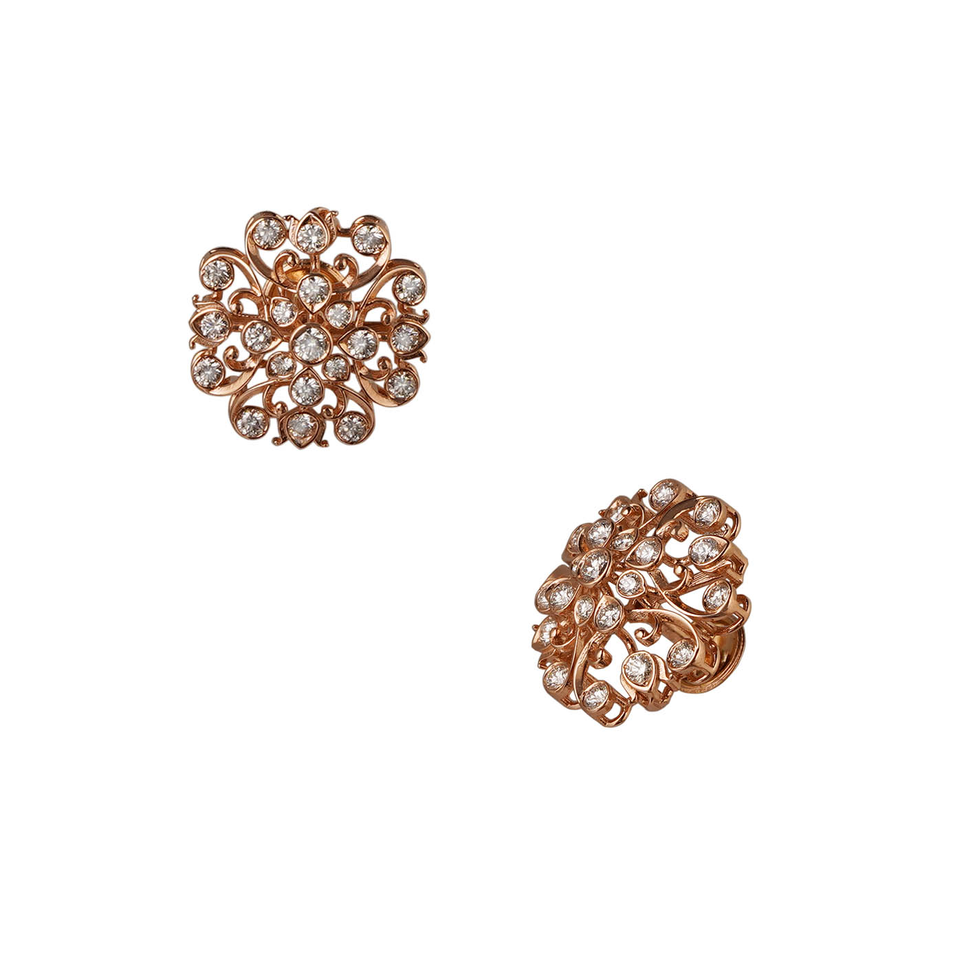 Diamond Earring Open setting 18kt