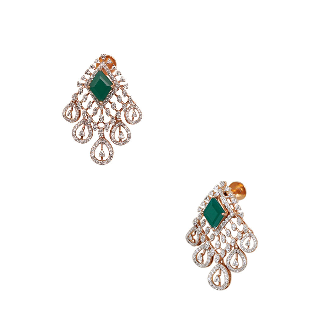 Diamond Earring Openset 18kt
