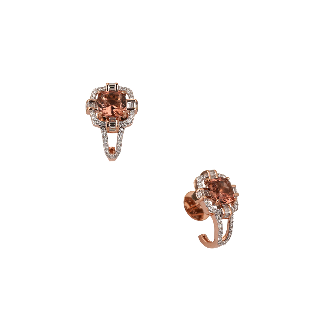 Diamond Earring Open Setting 18kt