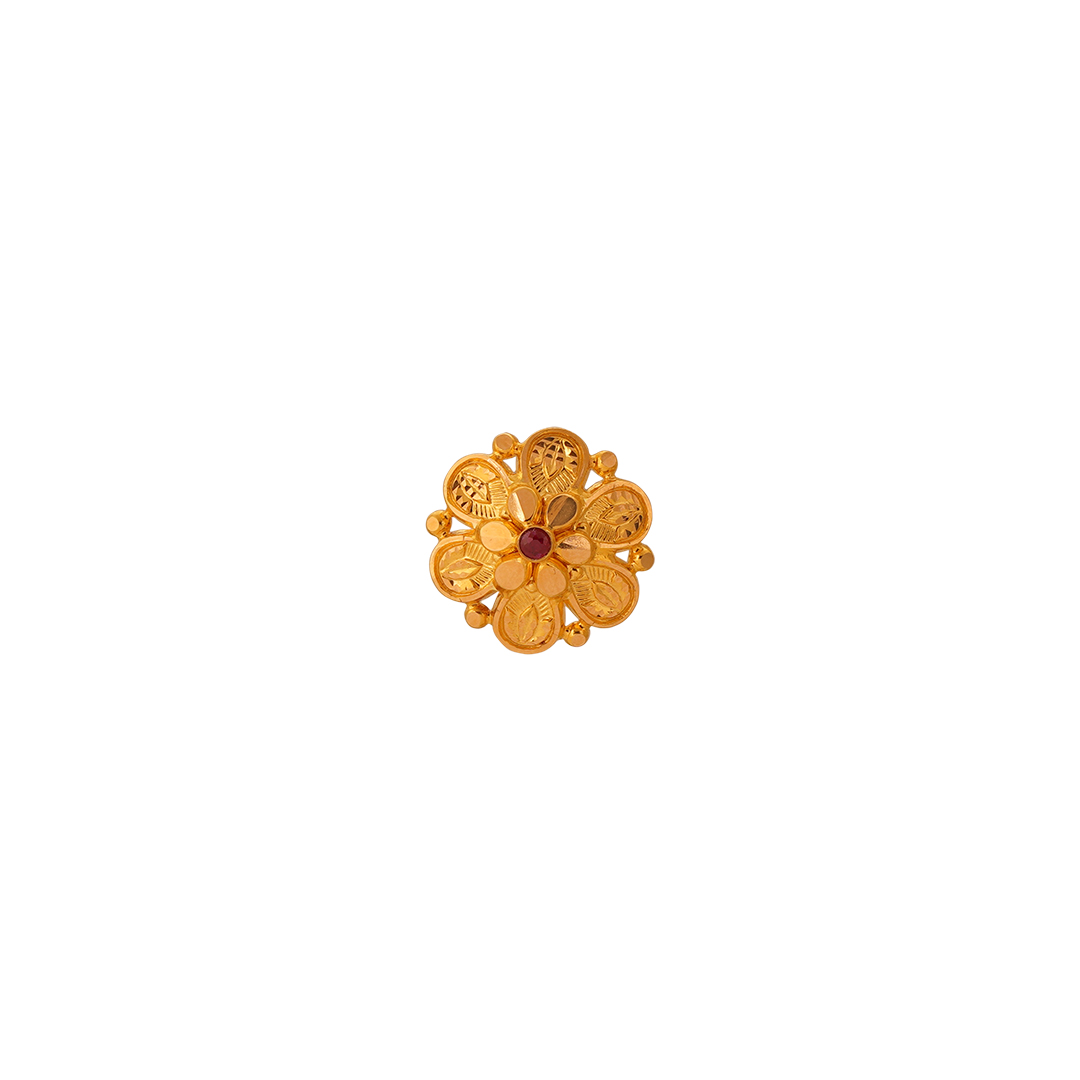 Fancy Stone Round Stud