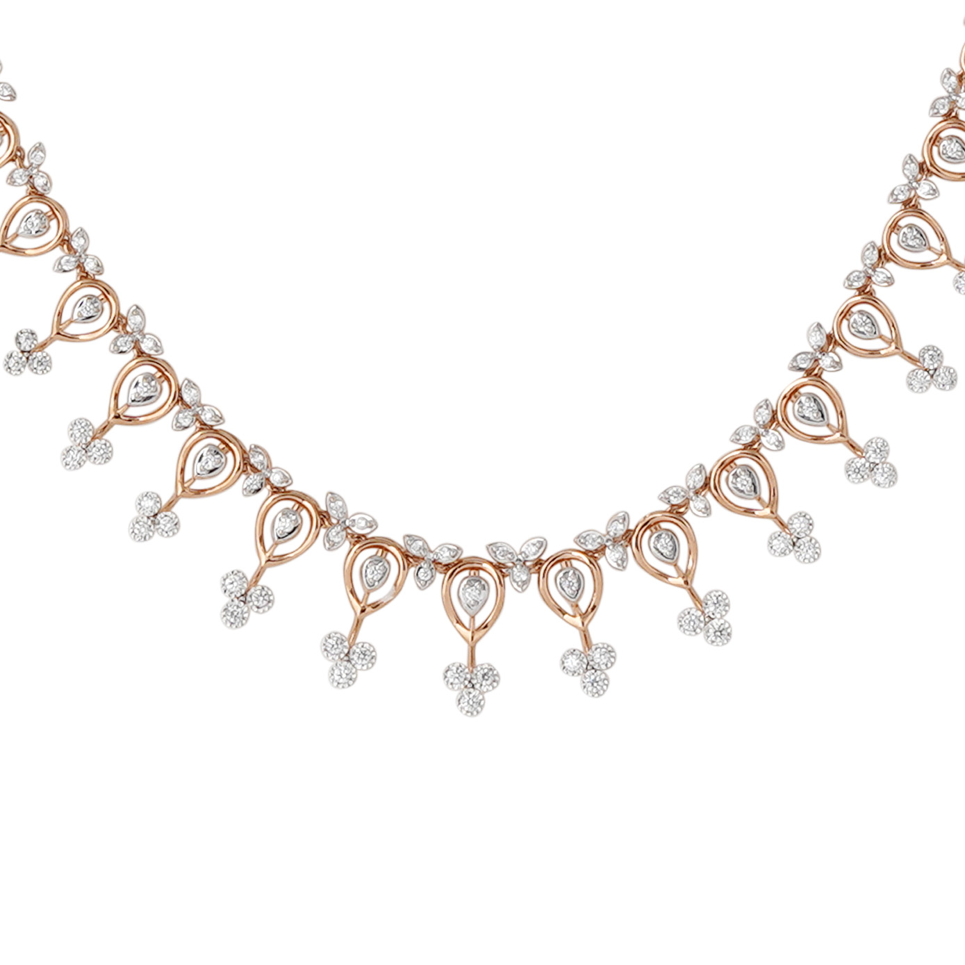 Diamond Necklace Open Set 18kt