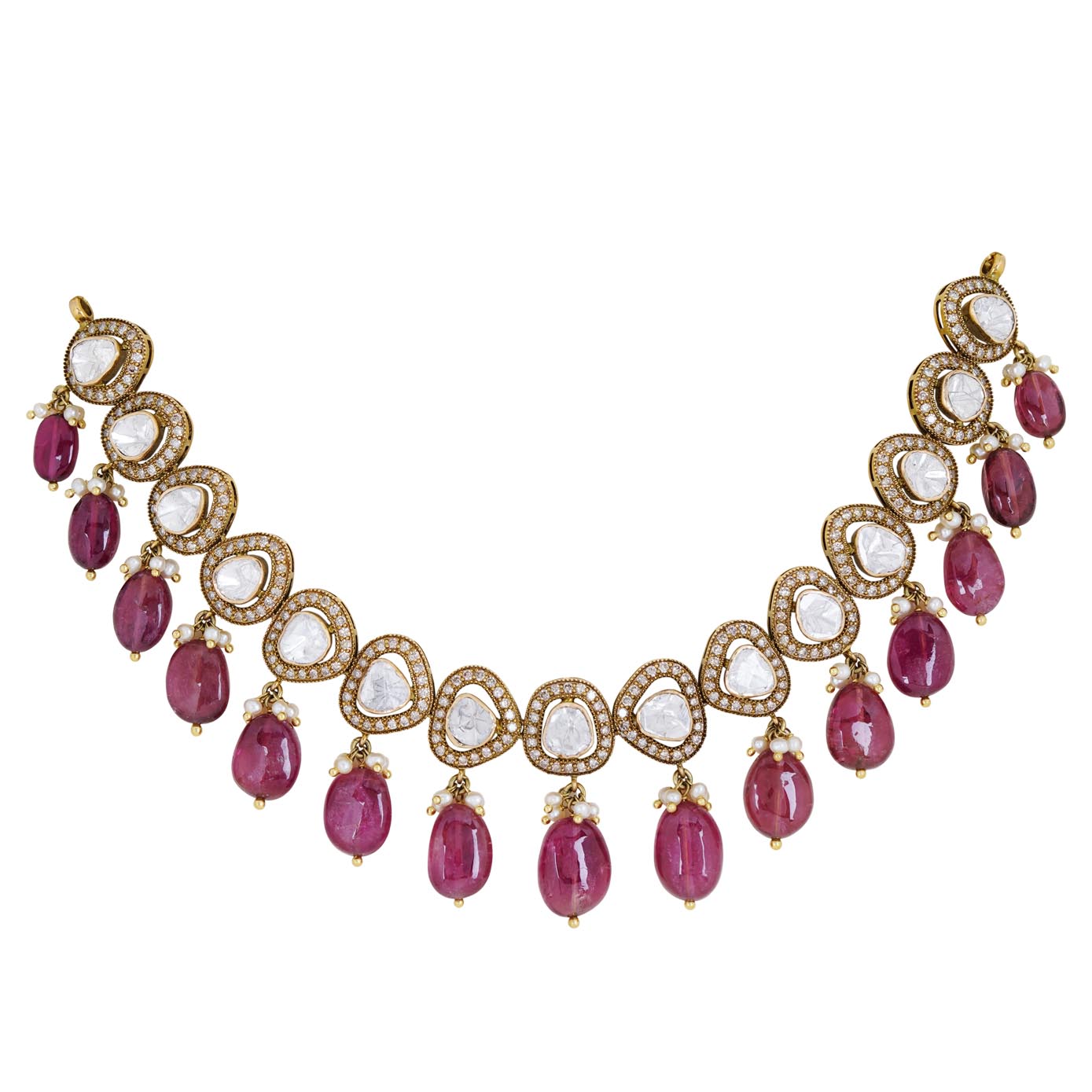 Diamond Polki 18kt Openset Necklace