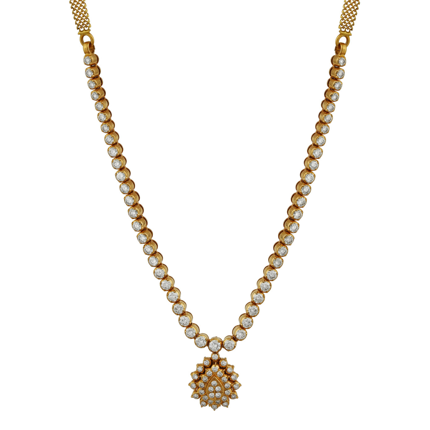 Diamond Necklace Close set 22kt