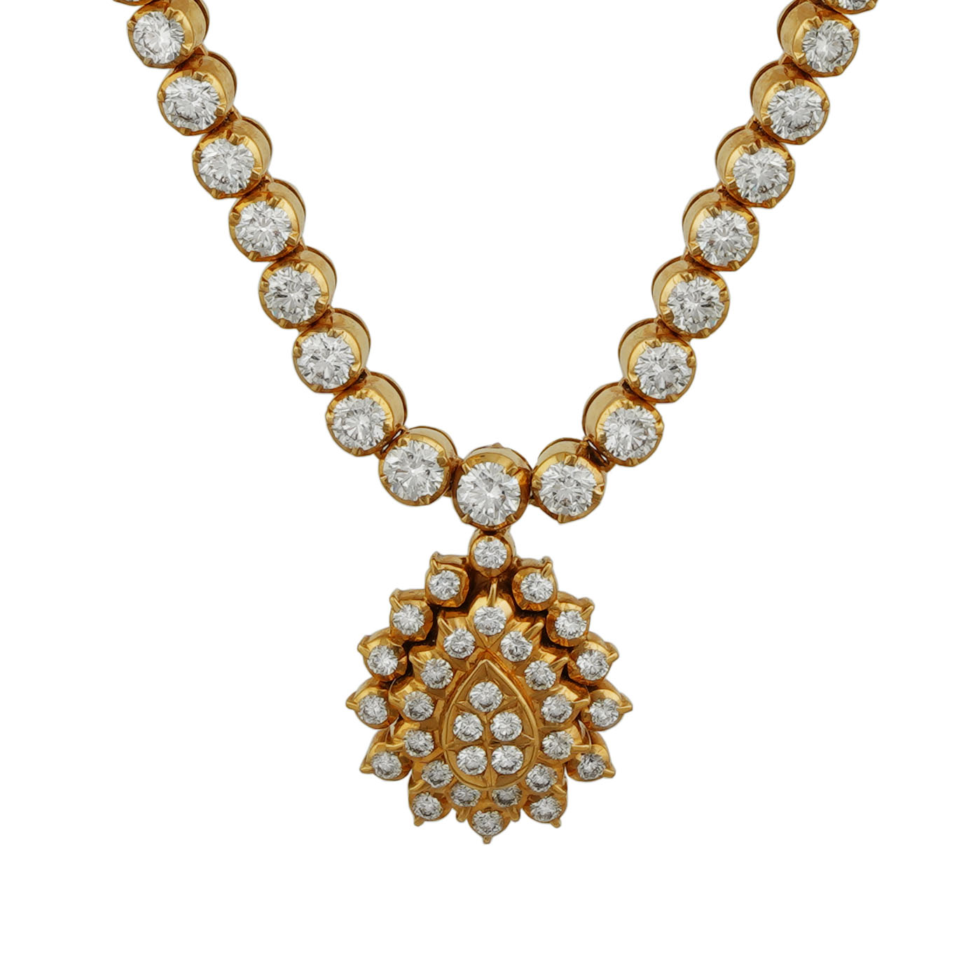 Diamond Necklace Close set 22kt