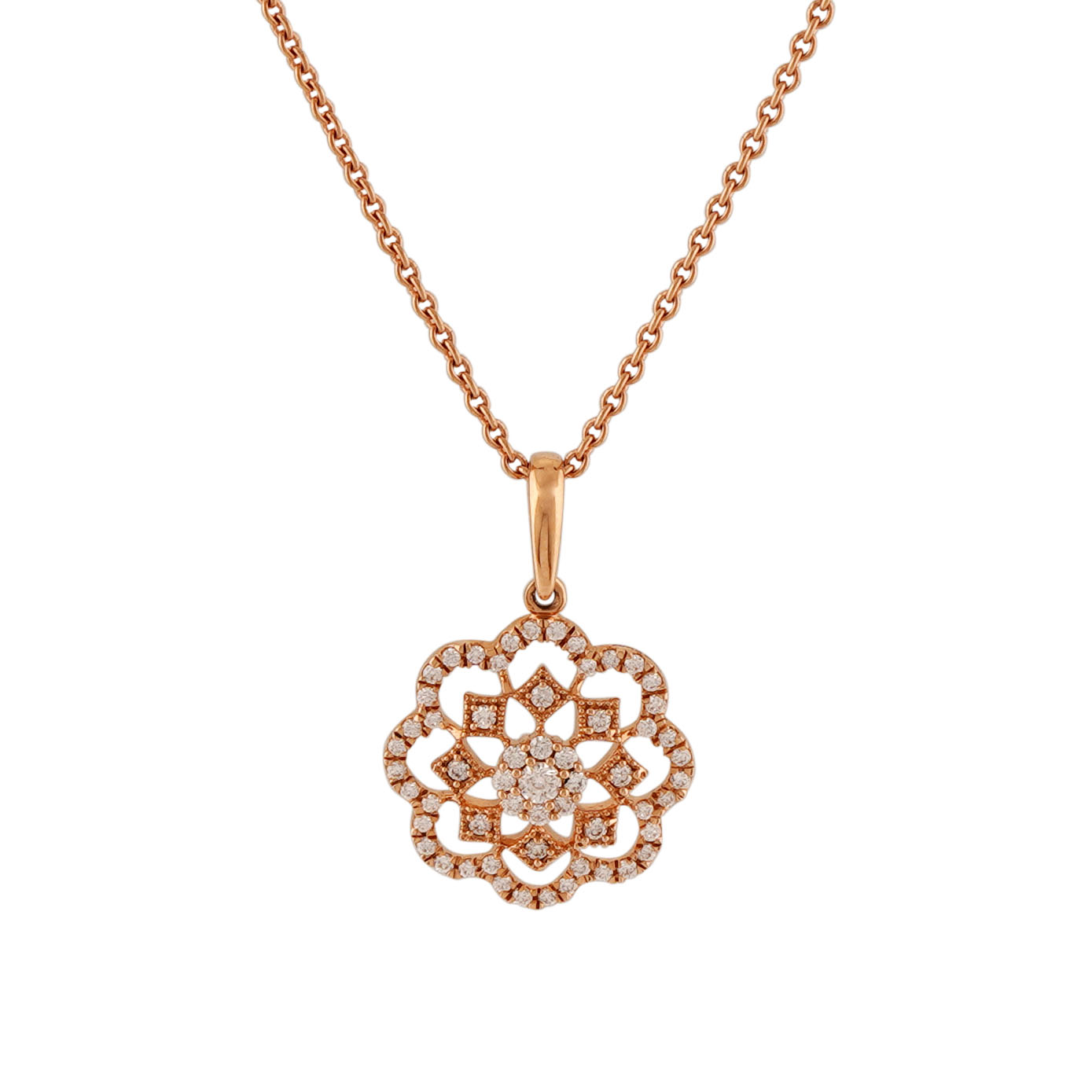 Diamond Pendant Open Set 18kt