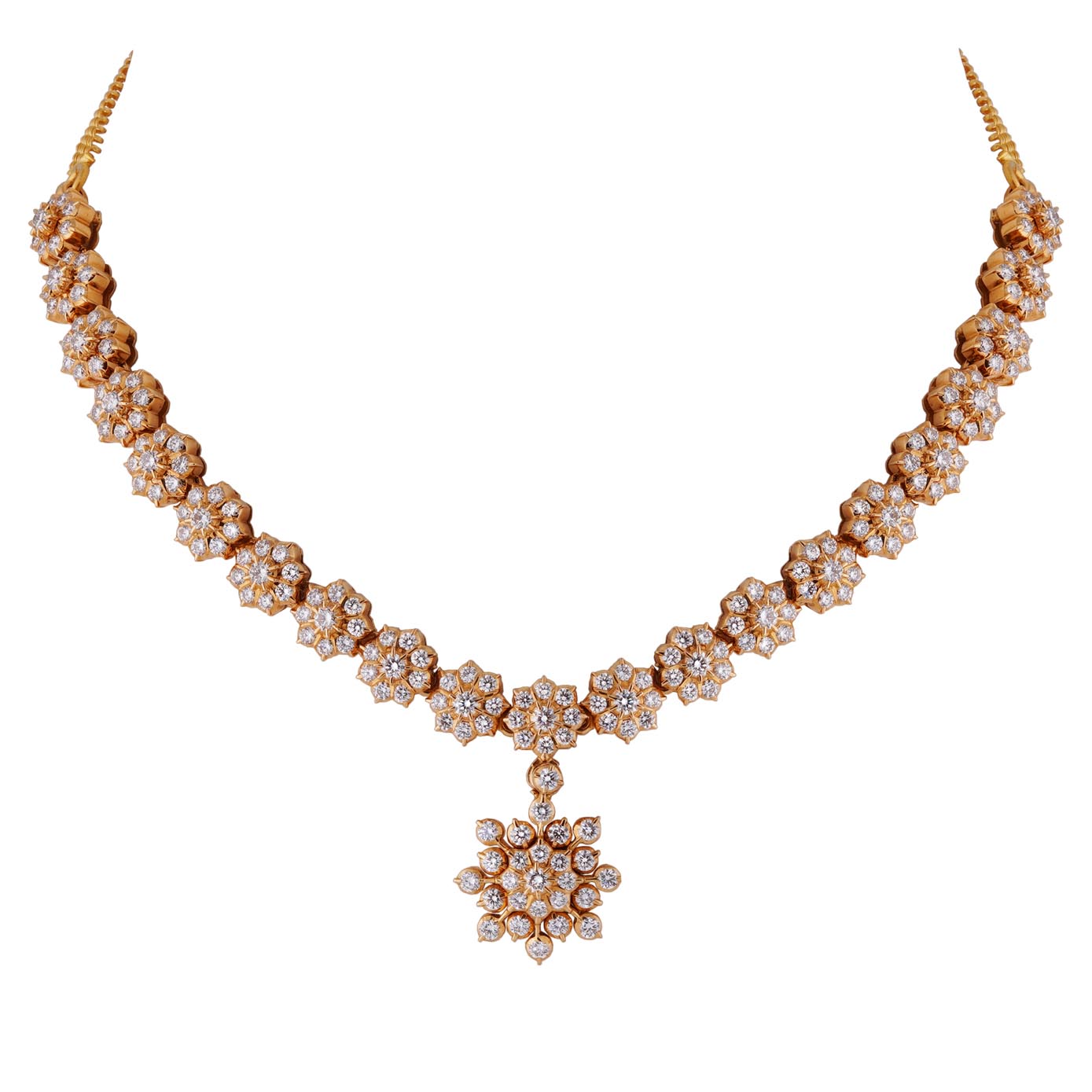 Diamond Necklace Close set 22kt