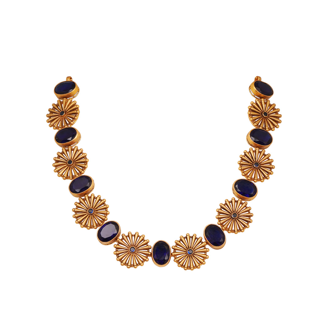 Antique Blue Sapphire Necklace