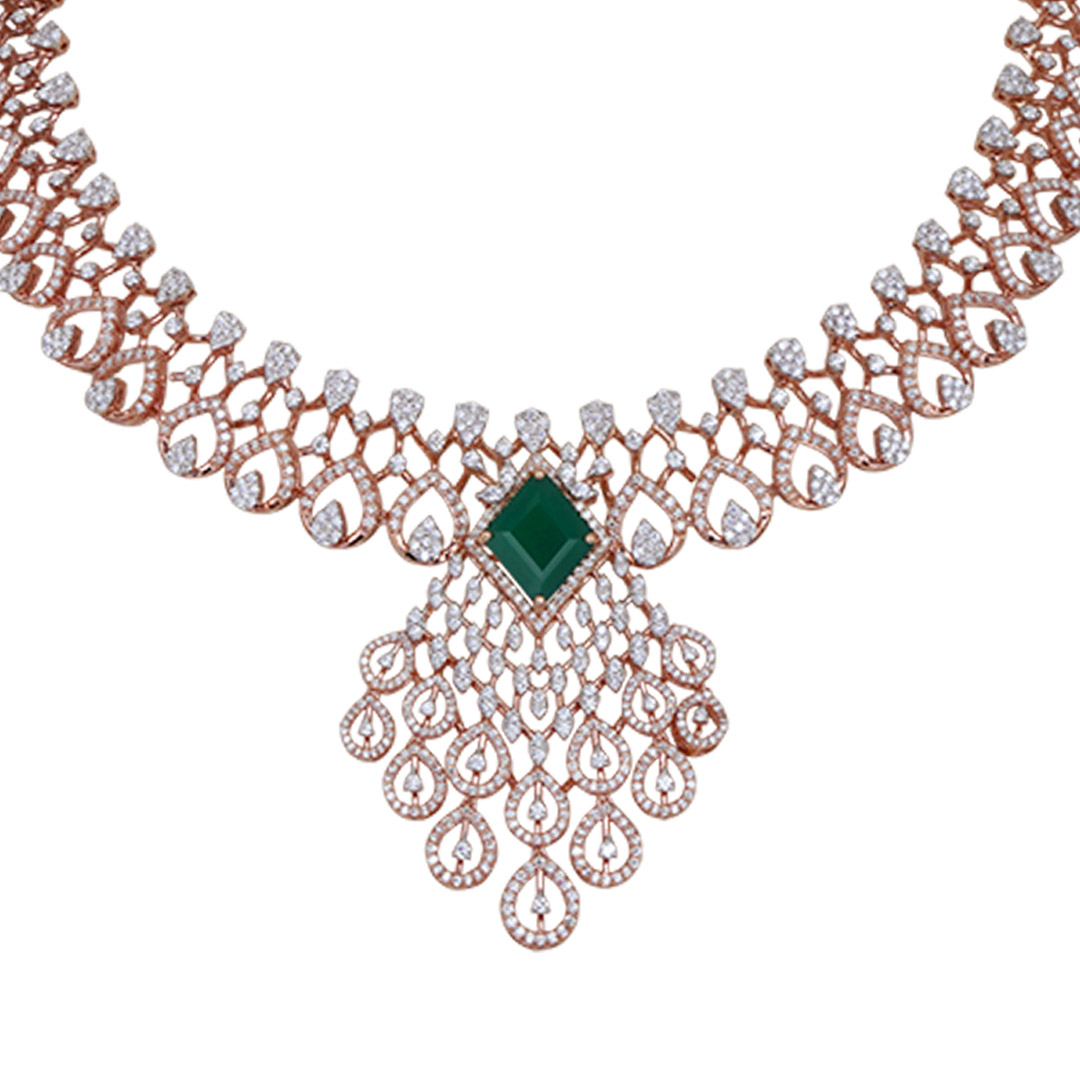 Diamond Necklace Openset 18kt
