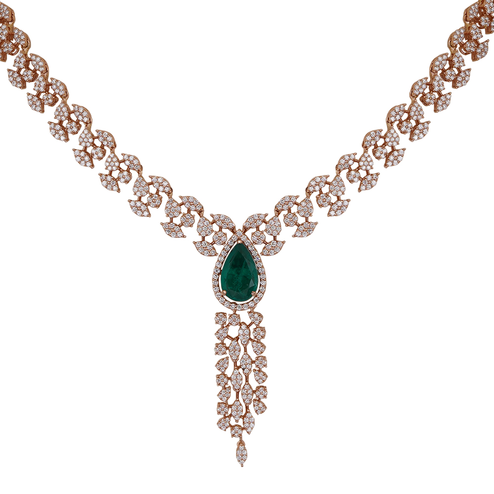 Diamond Necklace Open Setting 18kt
