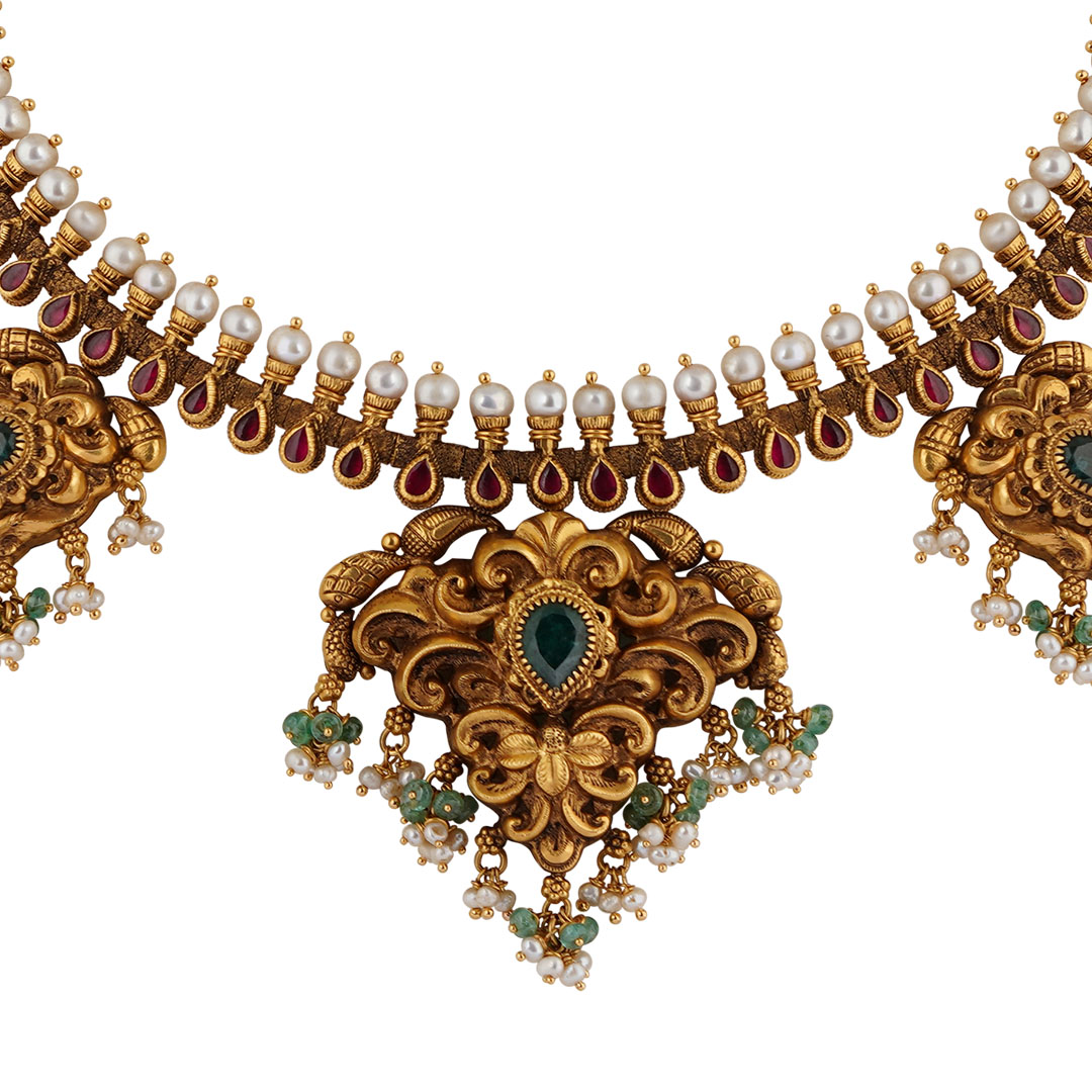 Gold Antique Nakshi Necklace