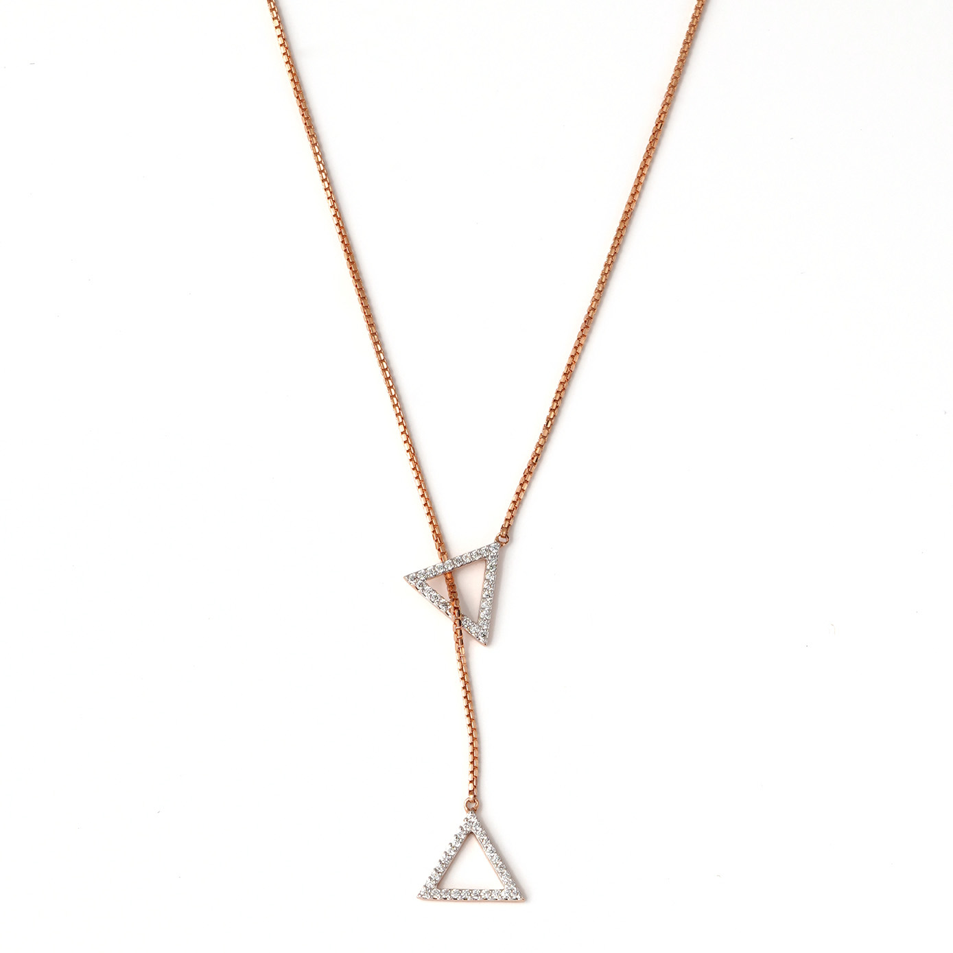 Diamond Pendant Chain Open set 18kt