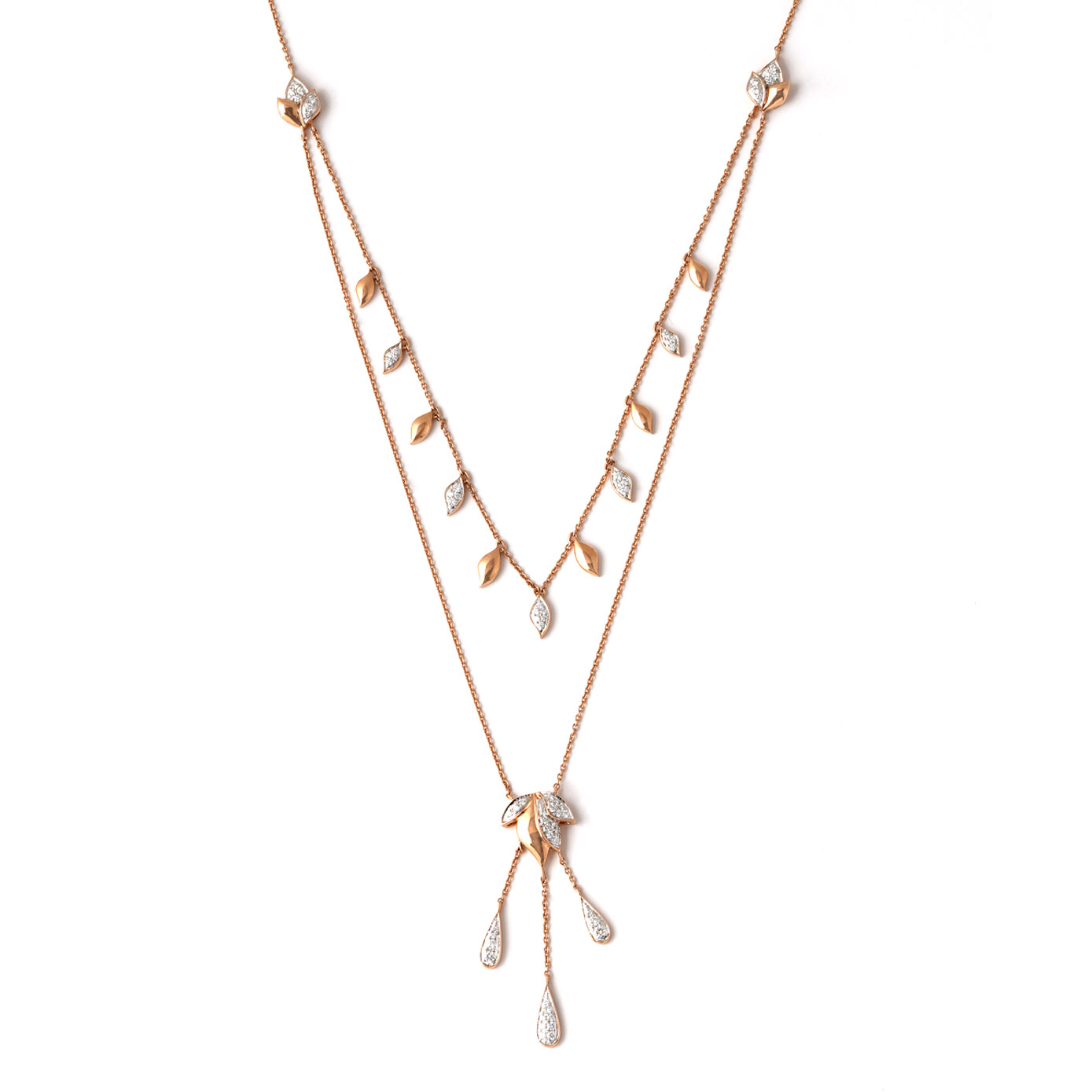 Diamond Pendant Chain Open set 18kt