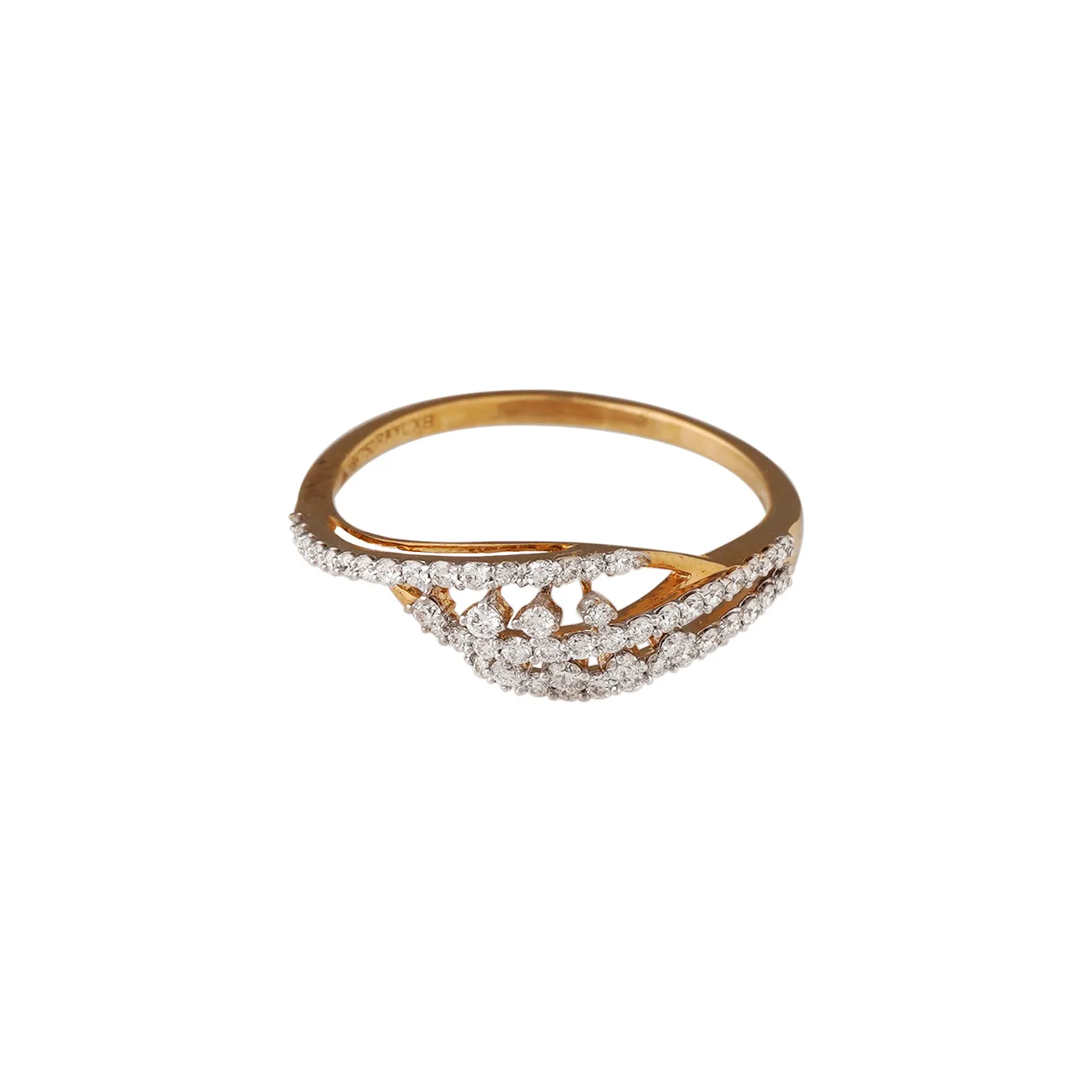 Cluster- Diamonds stuffed Designer Gold Ring