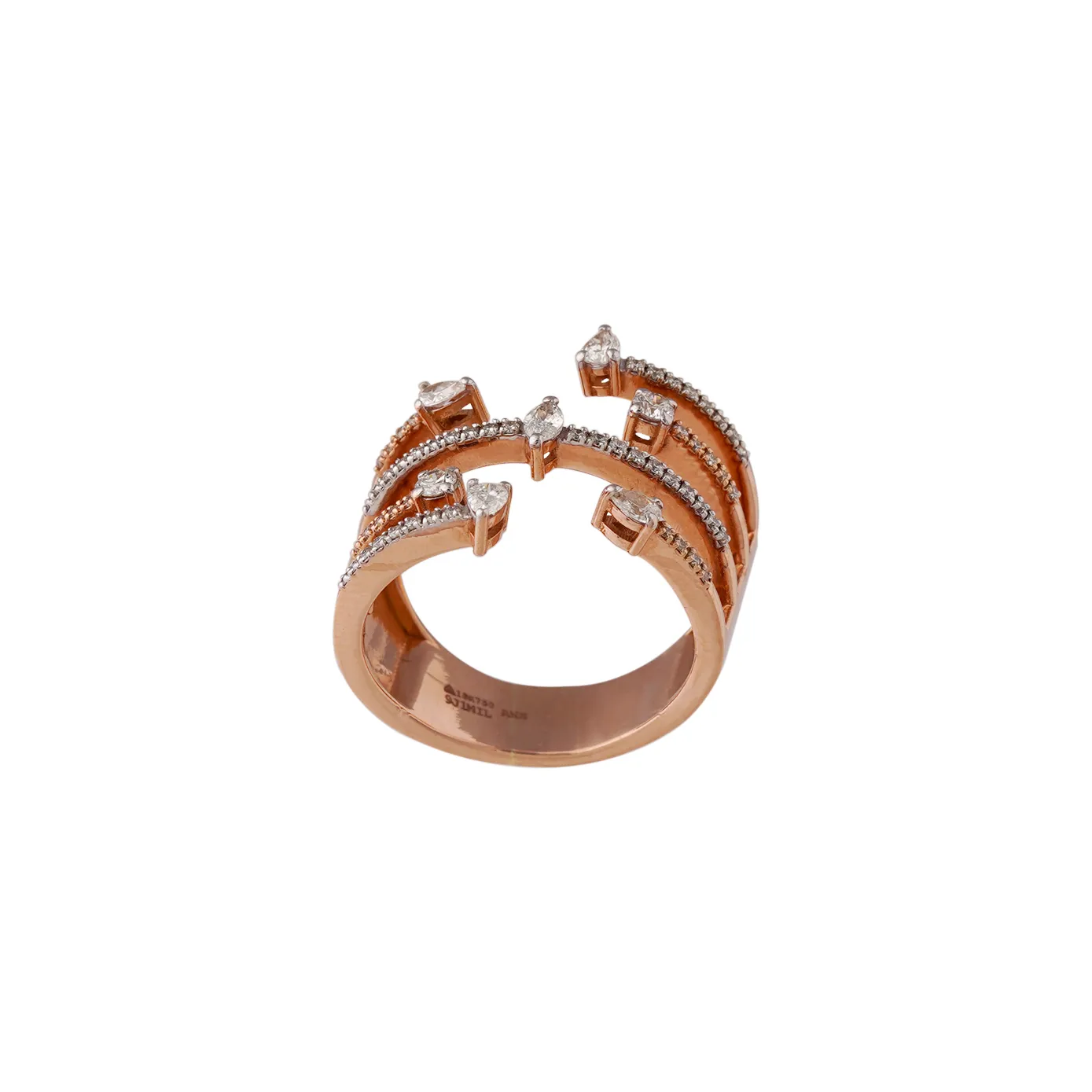 Meraki- Designer Rose Gold Diamond Ring