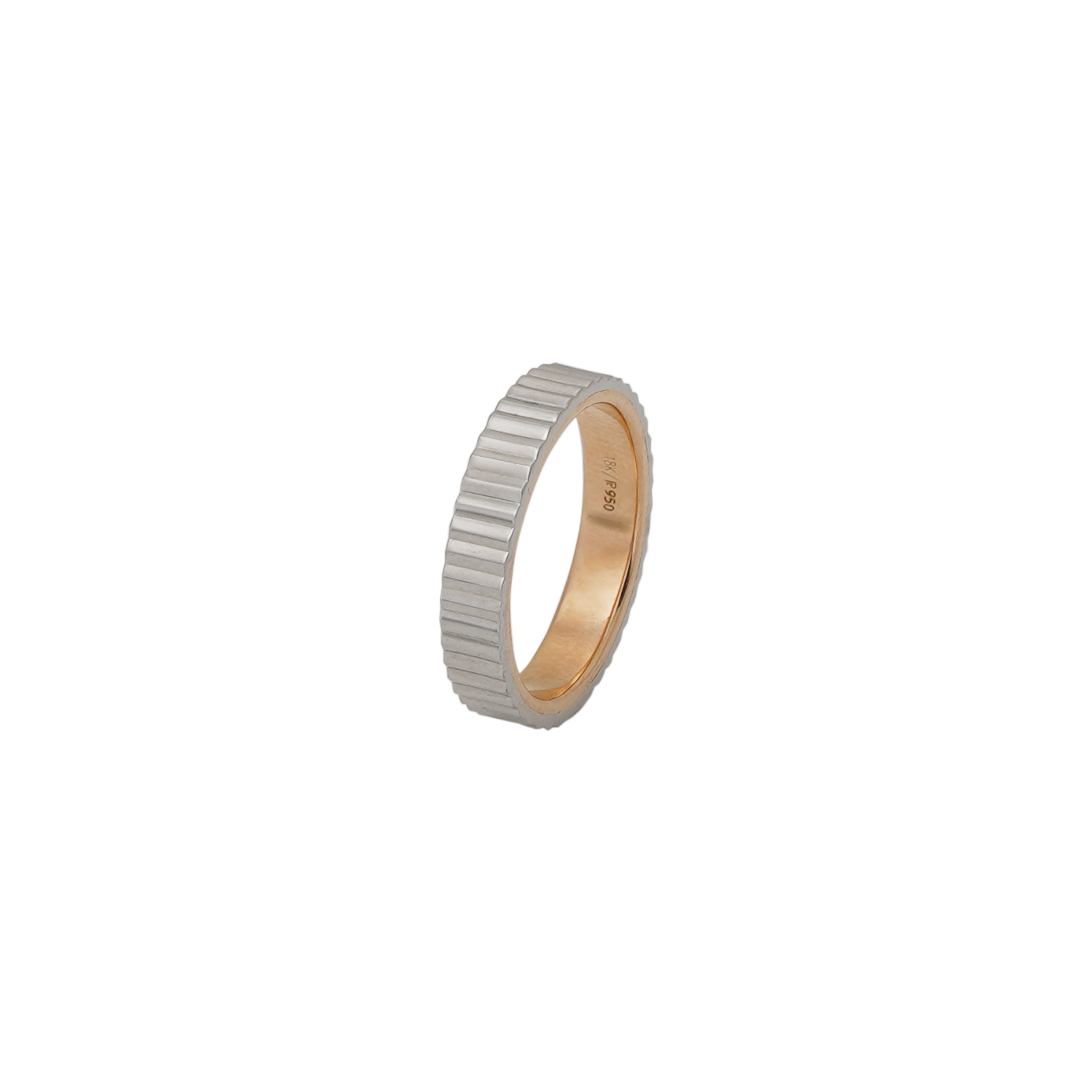 Platinum Ring with Rose Gold