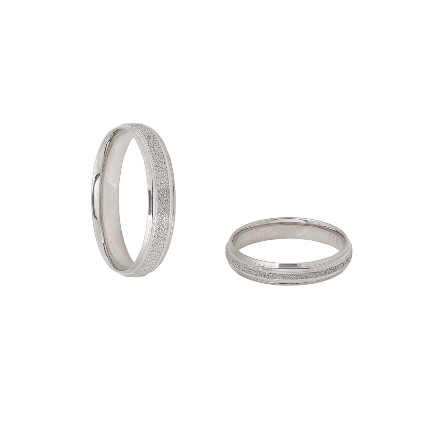 Platinum Plain Couple Ring