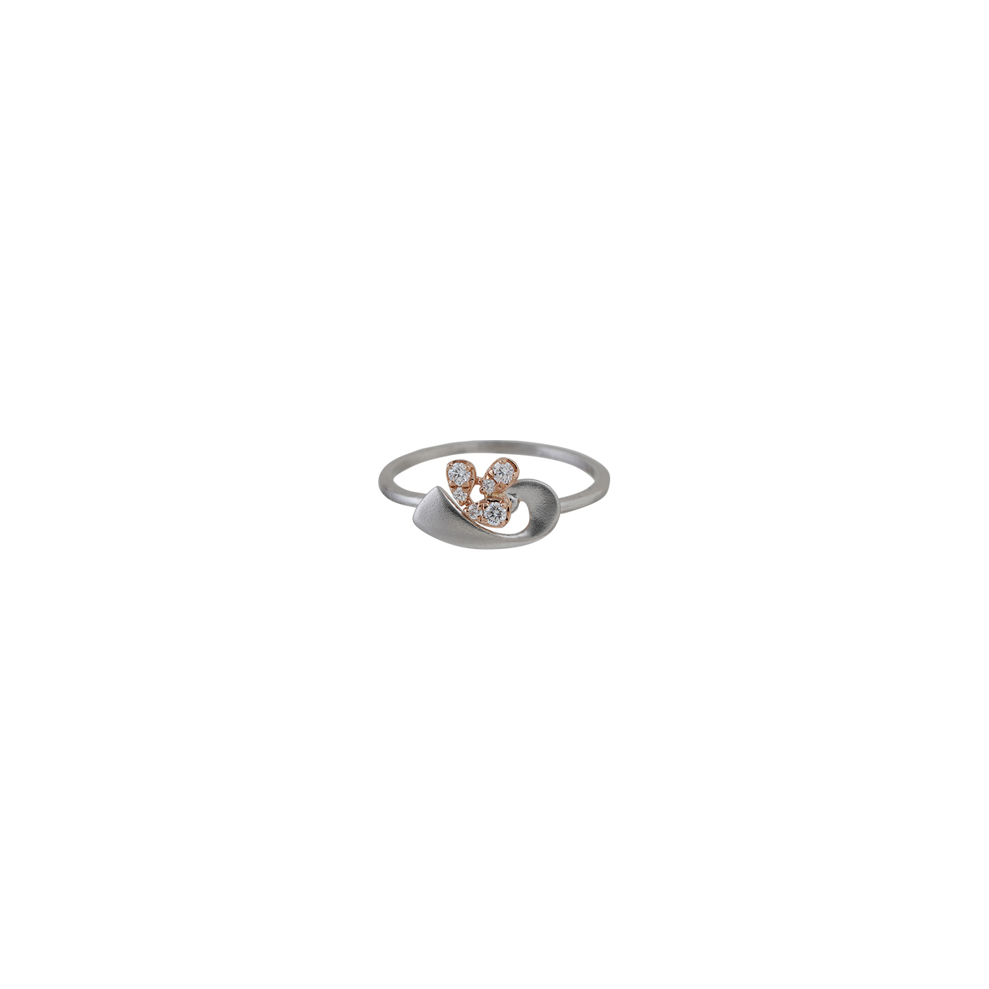 Platinum Diamond Ring with Gold