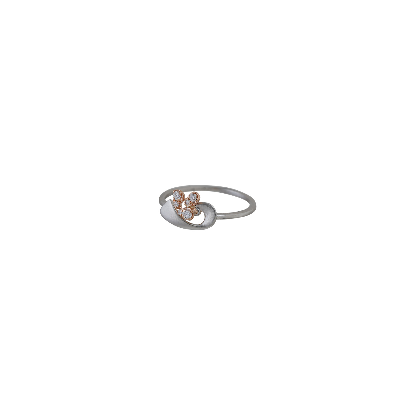 Platinum Diamond Ring with Gold