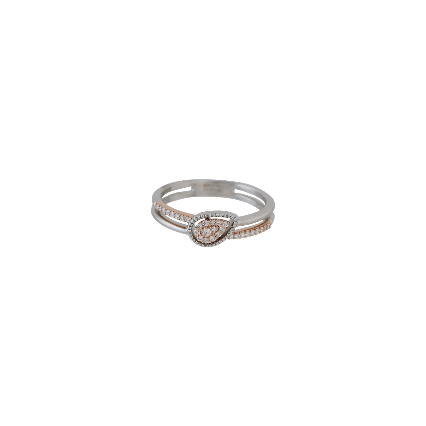Platinum Diamond Ring with Gold