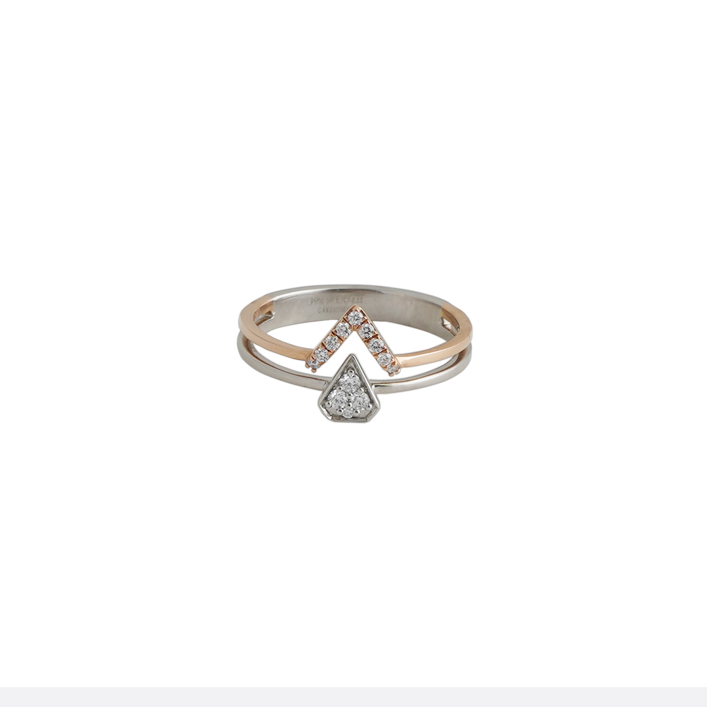 Platinum Ring Diamond & Gold