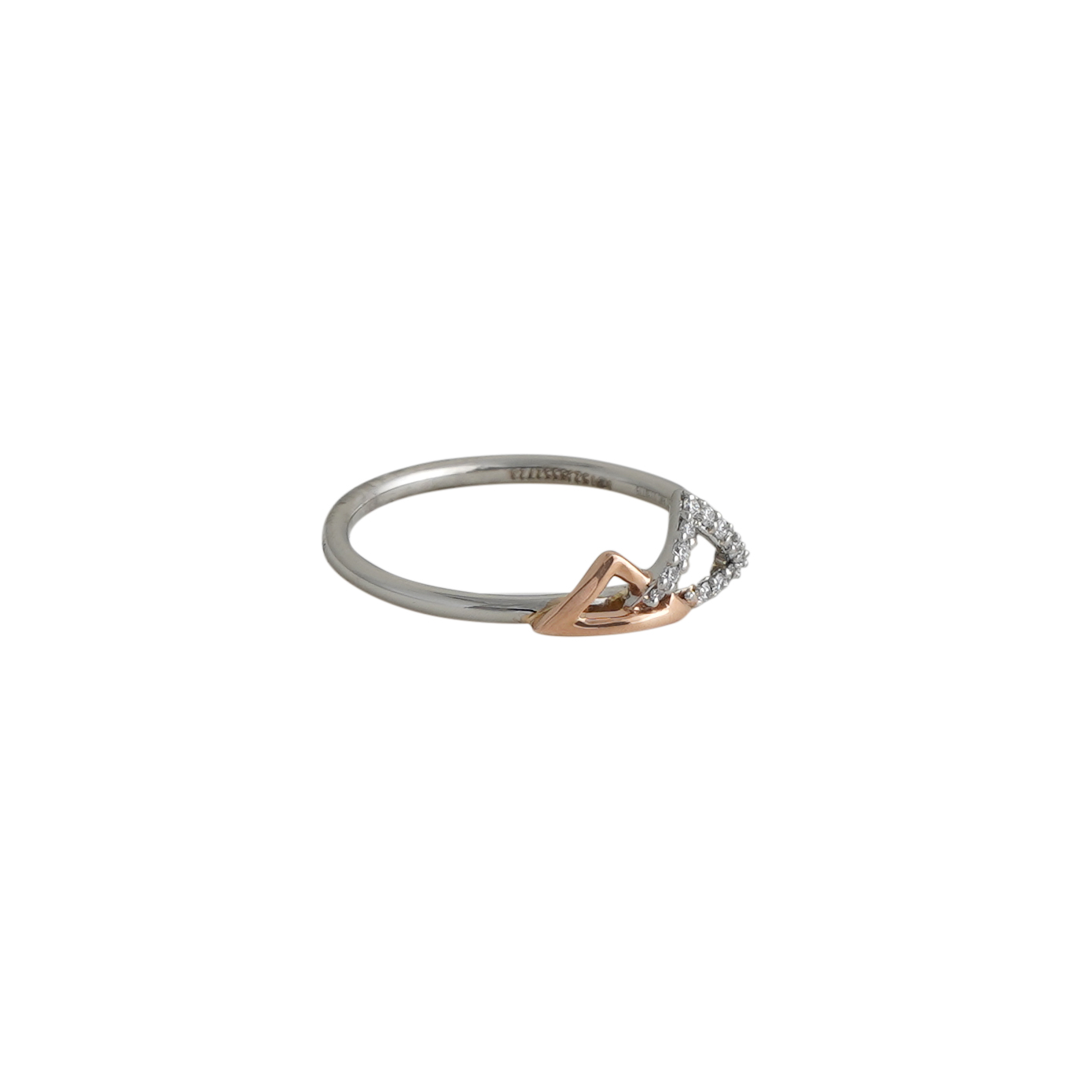 Platinum Diamond Ring with Gold