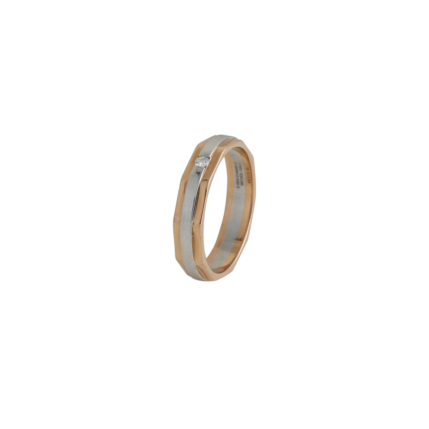 Platinum Diamond Ring with Gold