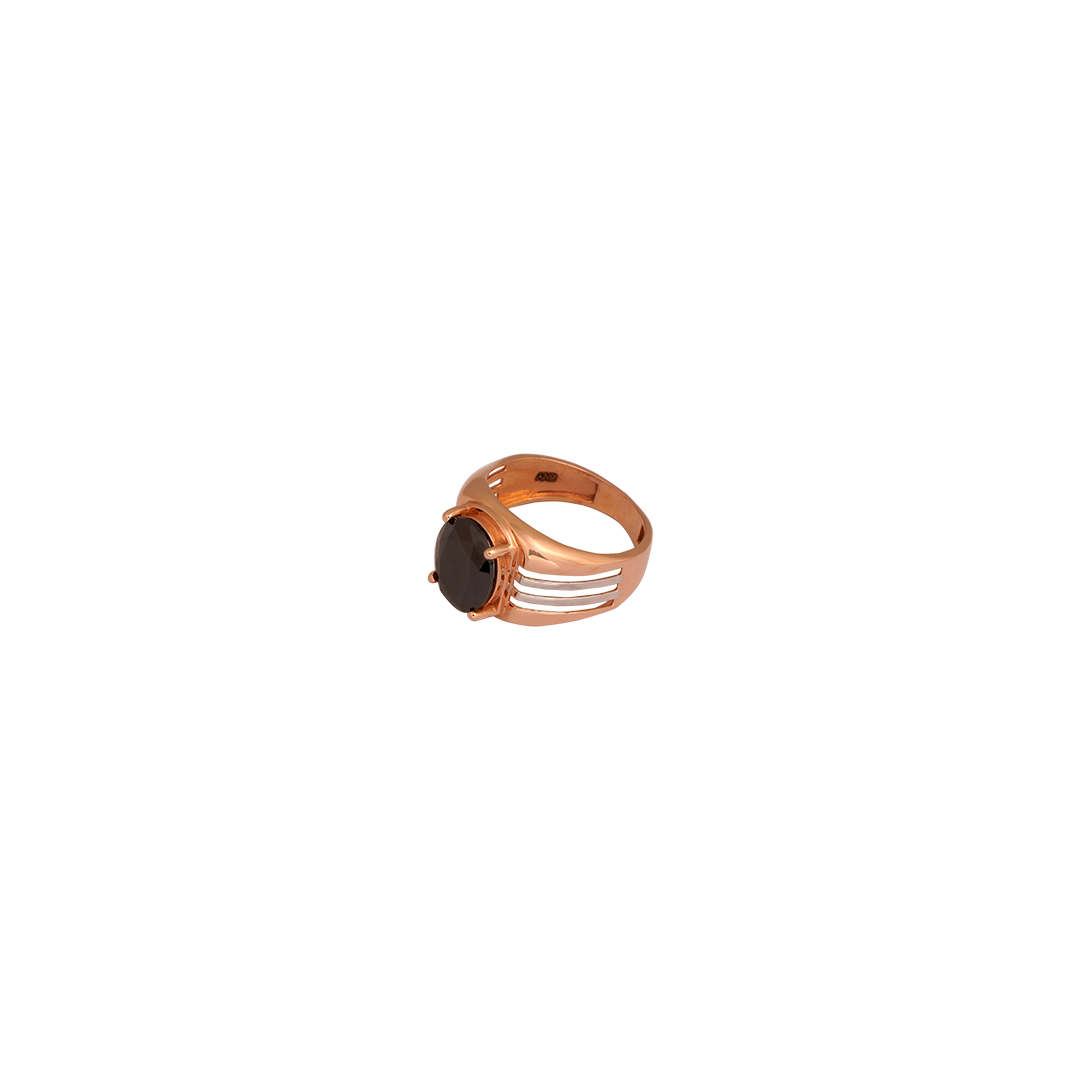 18kt rose gold gents stone ring