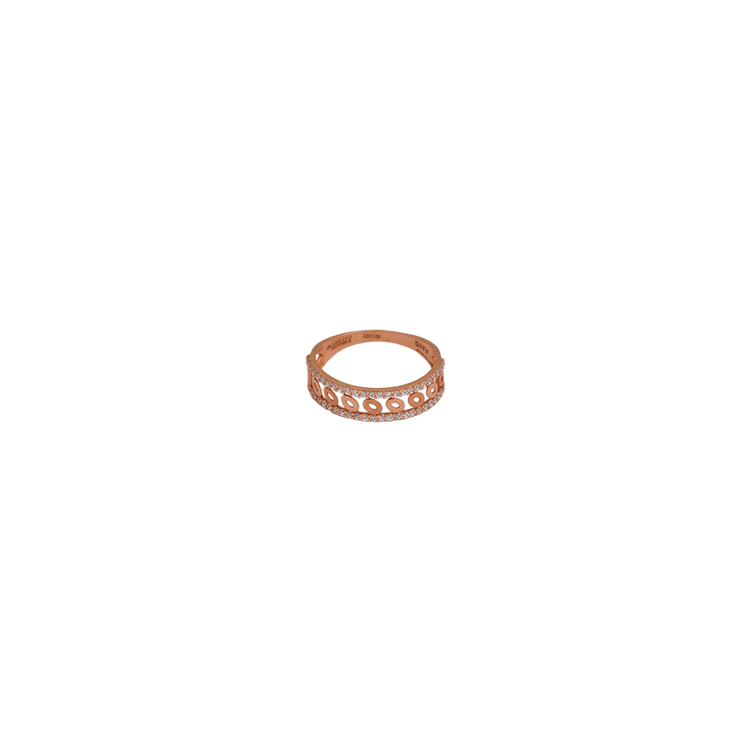 18kt rose gold lady's stone ring