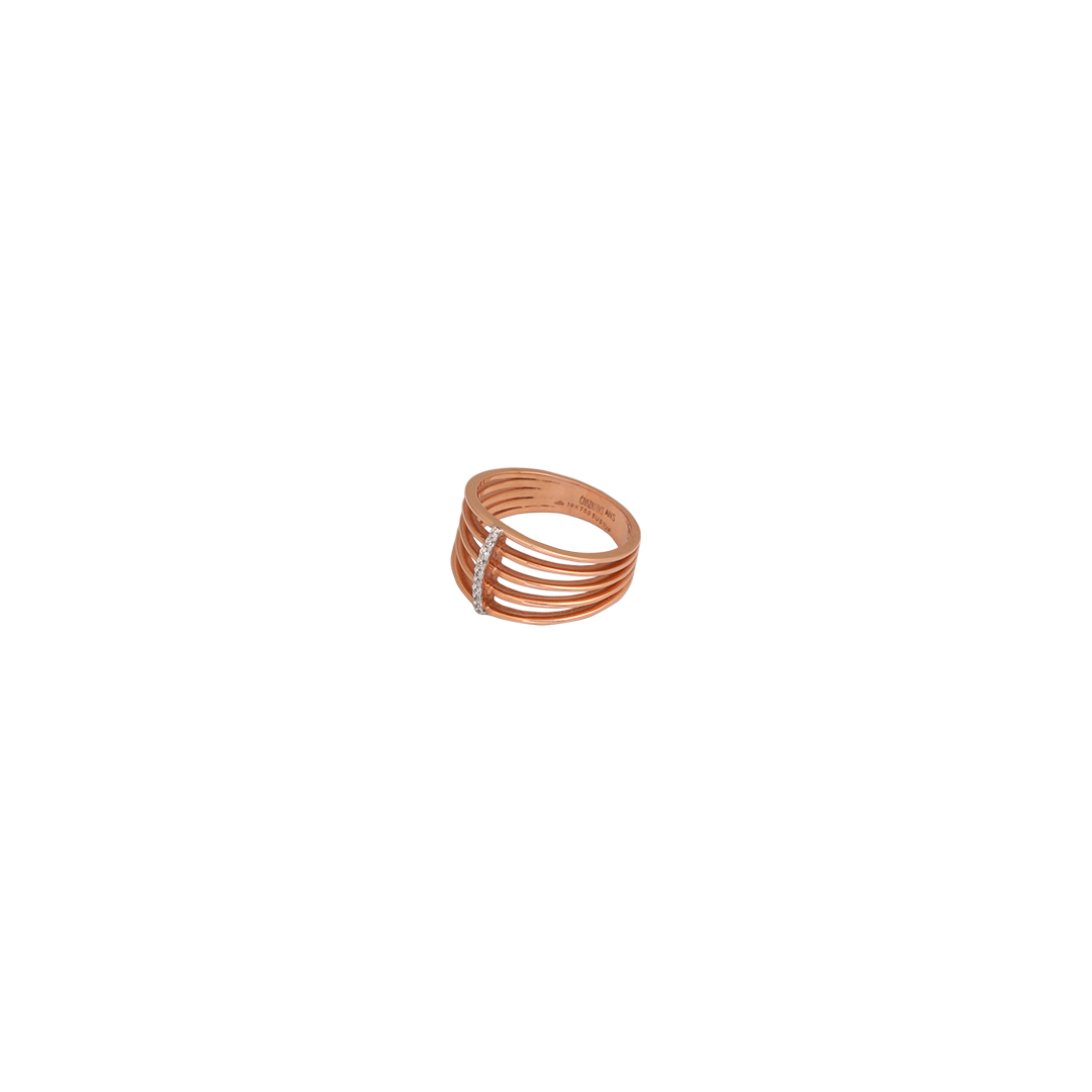 18kt rose gold lady's stone ring