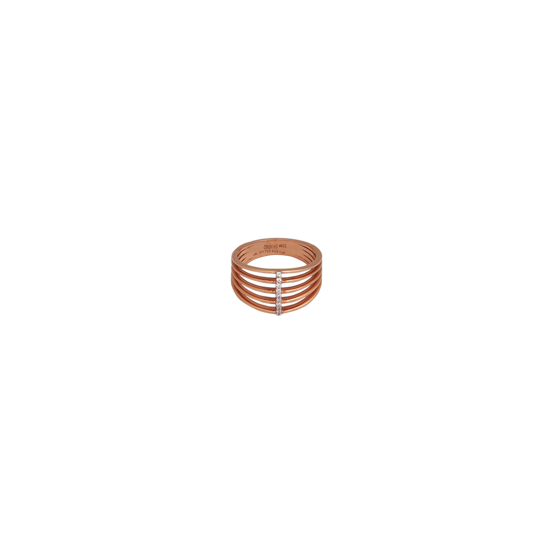 18kt rose gold lady's stone ring