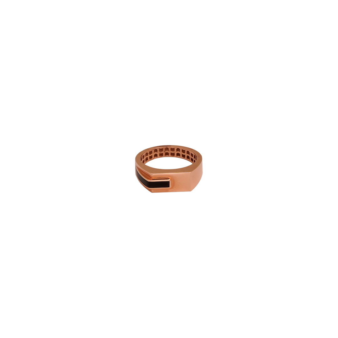 18kt Rose Gold Gents Stone Ring
